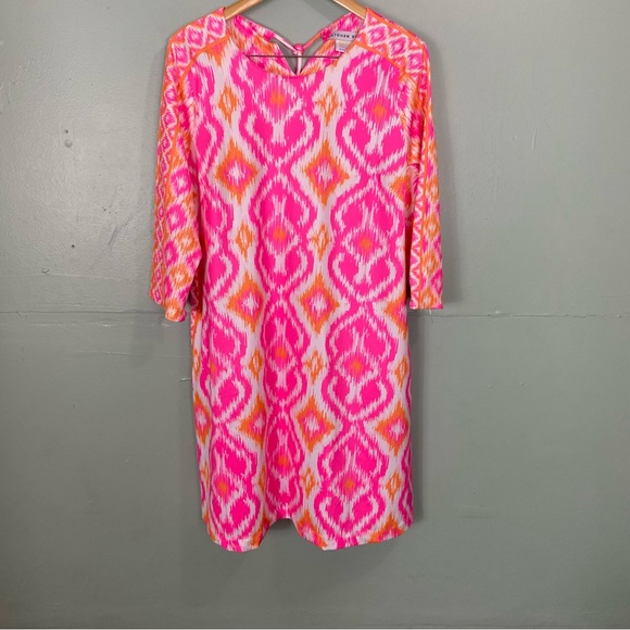 Gretchen Scott Designs Dresses & Skirts - Gretchen Scott Goddess Ikat Jersey Dress Pink Orange XXL